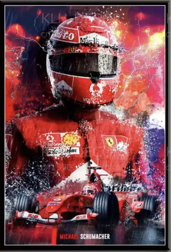 Michael Schumacher Poster auf Canvas/Leinwand