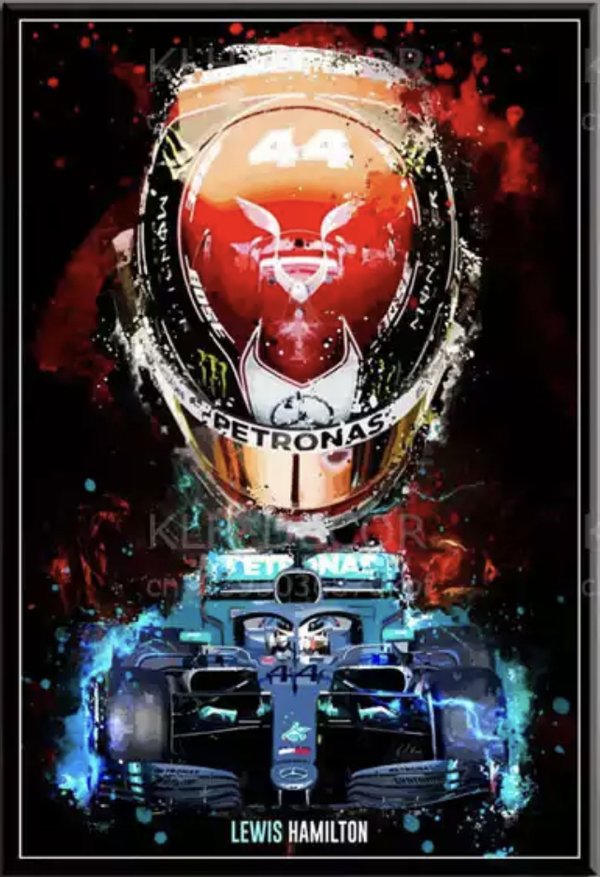 Lewis Hamilton Poster auf Canvas/Leinwand