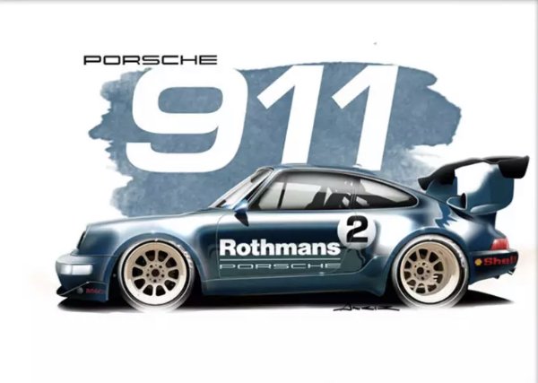Porsche 911 Poster auf Canvas/Leinwand